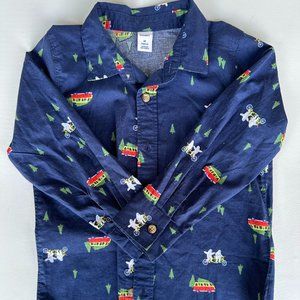 🧡 3/$15 - Old Navy Winter Sasquach and VW Bus Button Up - 4T